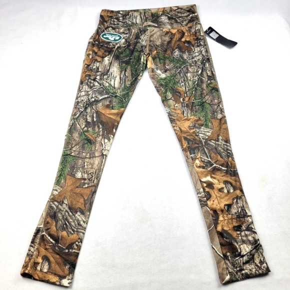 NWT NFL New York Jets Zubaz real tree Xtra football camouflage leggings - Picture 1 of 8